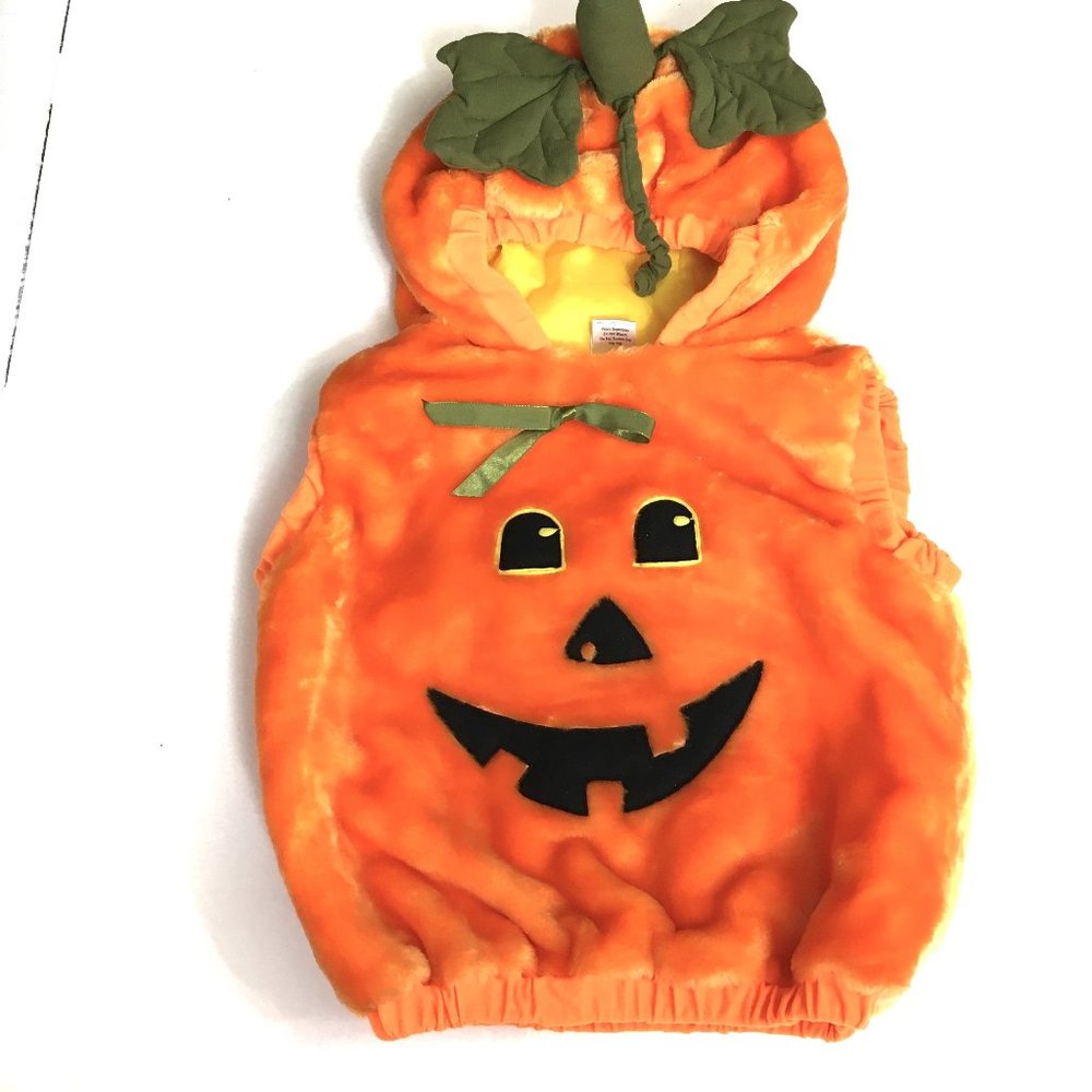 Toddler Pumpkin Plush Costume Vintage 2000 EUC